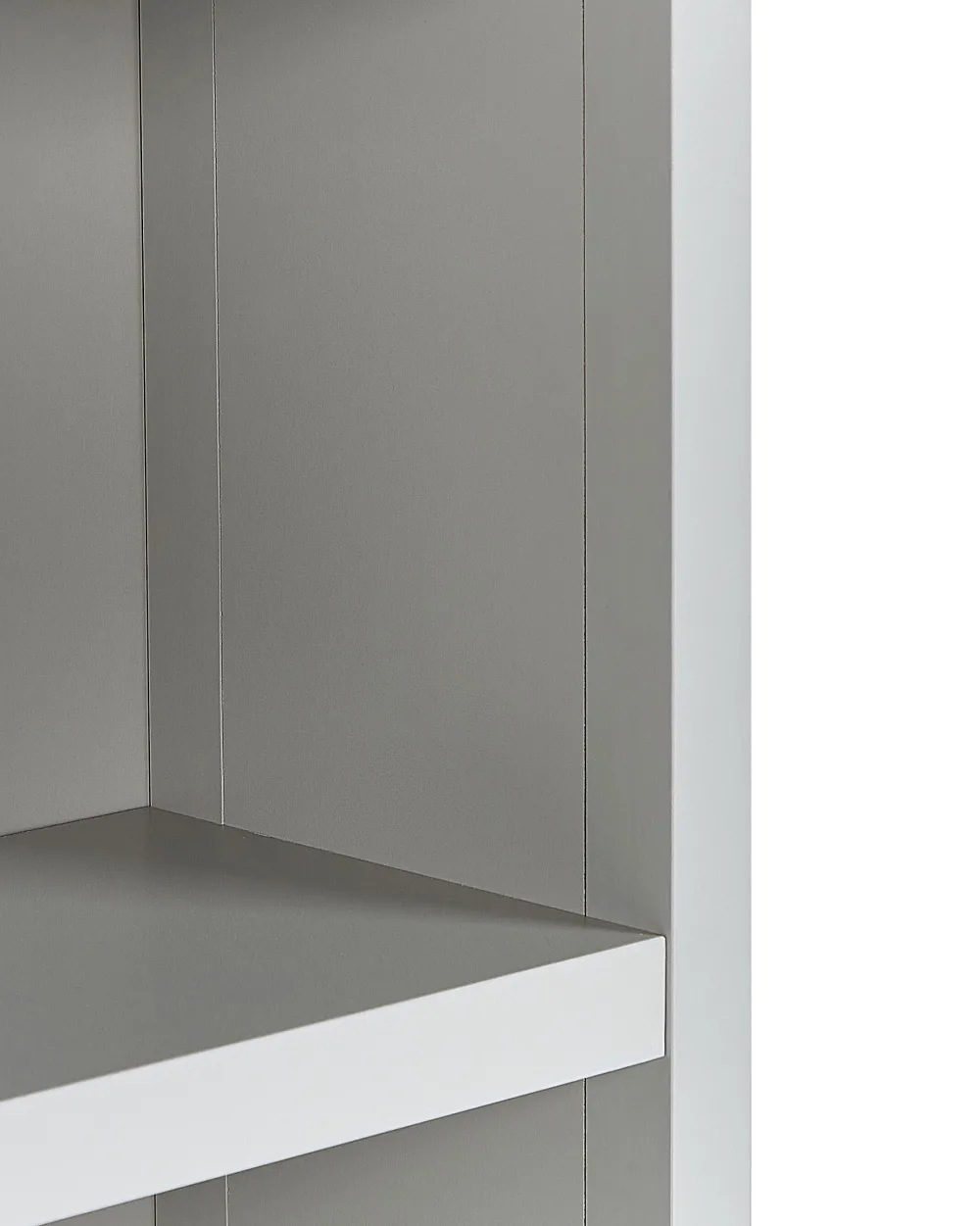 Säilytys<Beliani Kirjahylly 4 Hyllya Laatikko Vaaleanharmaa/Vaalea Puu Clio