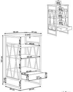 Sale Beliani Kirjahylly 3 Hyllya Laatikko Tumma Puu Keene