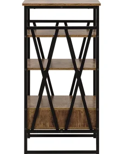 Sale Beliani Kirjahylly 3 Hyllya Laatikko Tumma Puu Keene