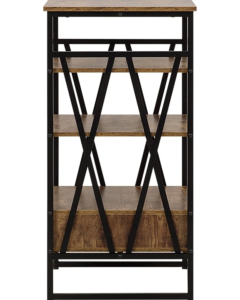 Sale Beliani Kirjahylly 3 Hyllya Laatikko Tumma Puu Keene