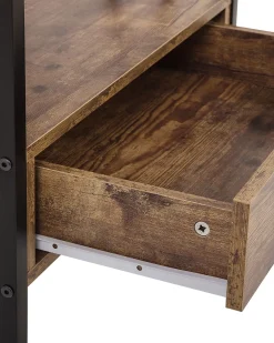 Sale Beliani Kirjahylly 3 Hyllya Laatikko Tumma Puu Keene