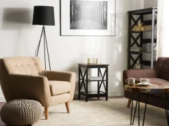 Best Sale Beliani Kirjahylly 4 Hyllya Musta Foster