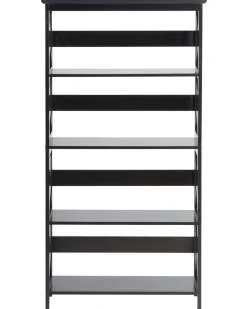 Best Sale Beliani Kirjahylly 4 Hyllya Musta Foster