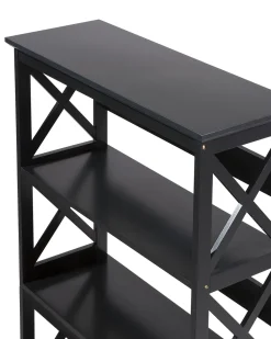 Best Sale Beliani Kirjahylly 4 Hyllya Musta Foster