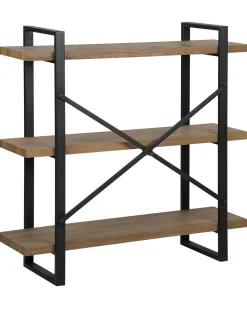 Säilytys<Beliani Kirjahylly 3 Hyllya Tumma Puu Timber