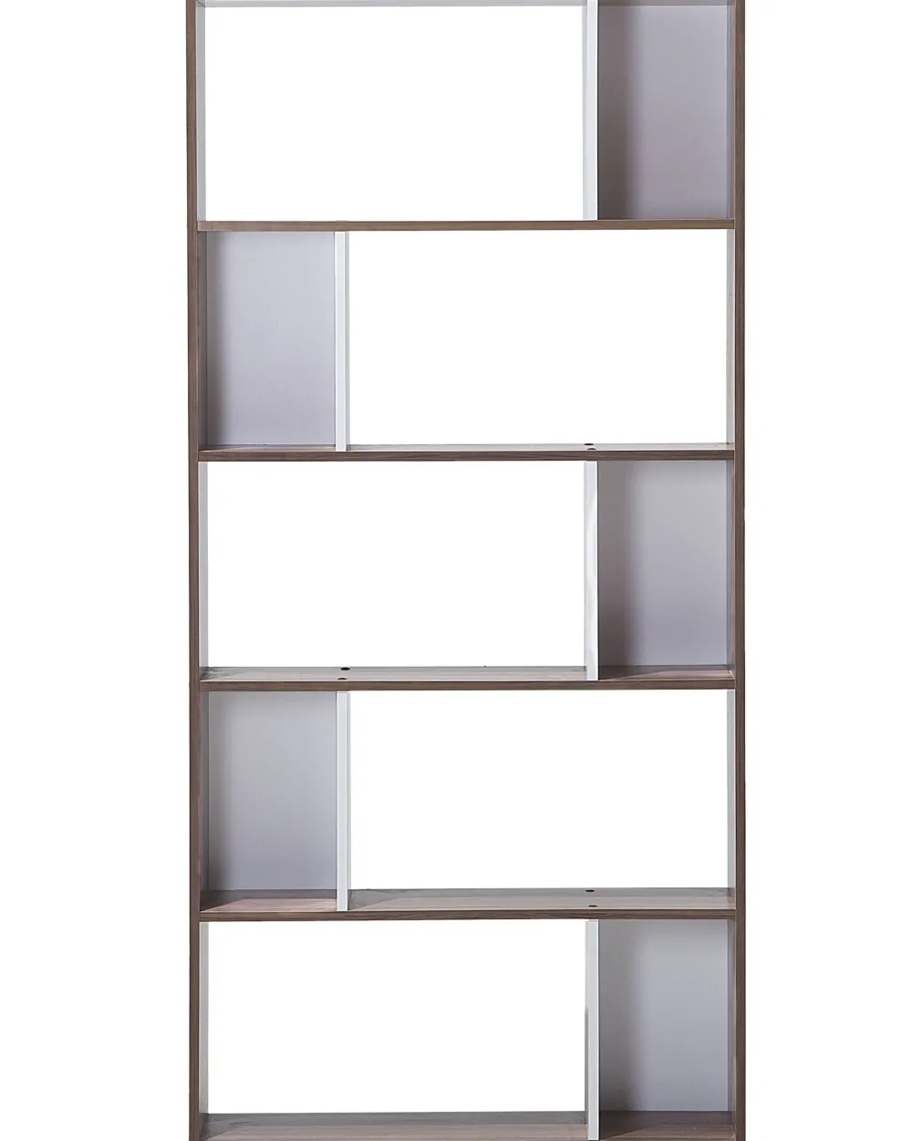 Discount Beliani Kirjahylly 5 Hyllya Tumma Puu/Valkoinen Orilla