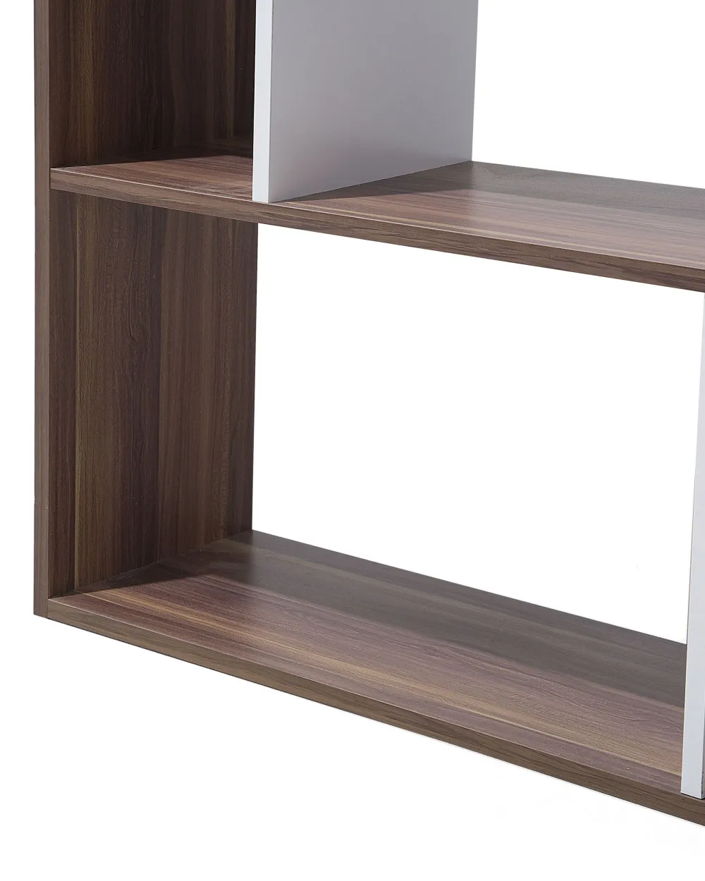 Discount Beliani Kirjahylly 5 Hyllya Tumma Puu/Valkoinen Orilla