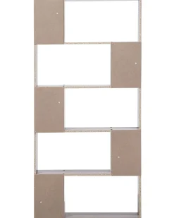 Discount Beliani Kirjahylly 5 Hyllya Tumma Puu/Valkoinen Orilla