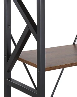 Säilytys<Beliani Kirjahylly 5 Hyllya Tumma Puu/Musta Dale