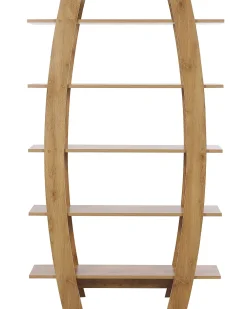 Online Beliani Kirjahylly 5 Hyllya Vaalea Puu Kener