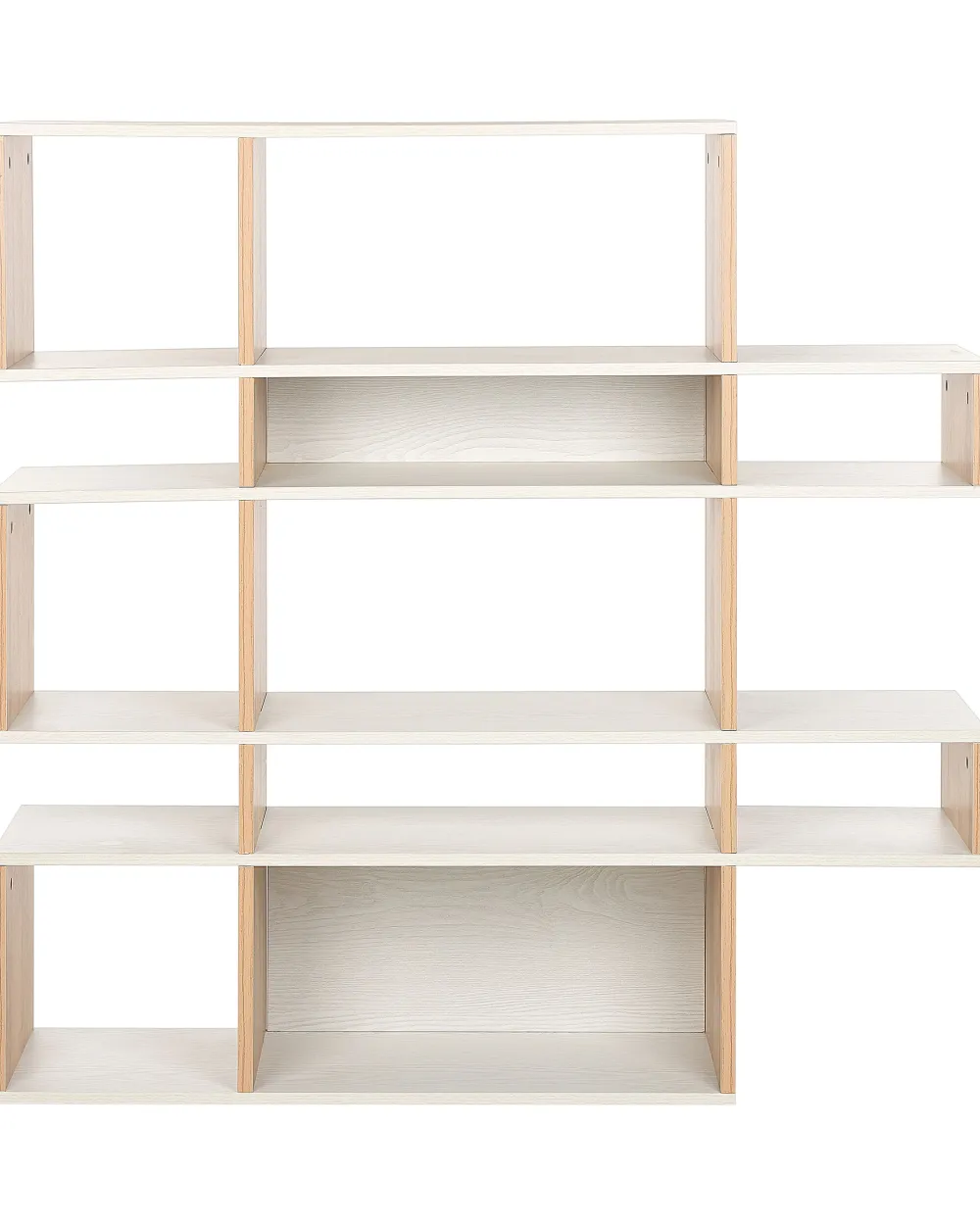 Discount Beliani Kirjahylly 10 Hyllya Vaalea Puu/Valkoinen Amarilo