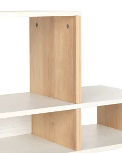 Discount Beliani Kirjahylly 10 Hyllya Vaalea Puu/Valkoinen Amarilo