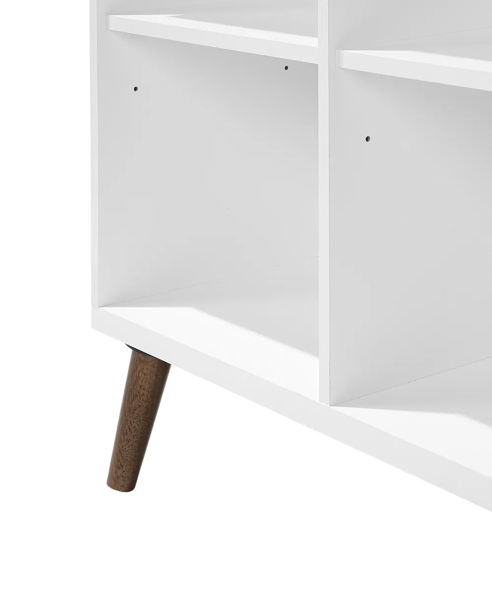 Säilytys<Beliani Kirjahylly 17 Hyllya Valkoinen/Tumma Puu Alloa