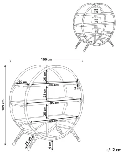 Ulkokalusteet<Beliani Kirjahylly Rottinki 3 Hyllya Luonnonvari Tuvalu Ii