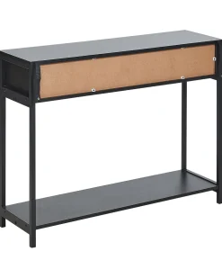 Sale Beliani Konsolipoyta 2 Laatikkoa Musta Opoco