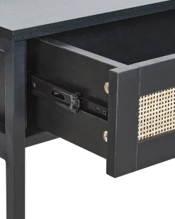 Sale Beliani Konsolipoyta 2 Laatikkoa Musta Opoco