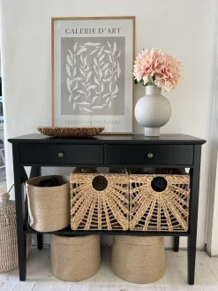 Fashion Beliani Konsolipoyta 2 Laatikkoa Musta Avenue