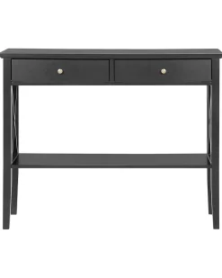Fashion Beliani Konsolipoyta 2 Laatikkoa Musta Avenue