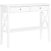 Pöydät<Beliani Konsolipoyta 2 Laatikkoa Valkoinen Avenue