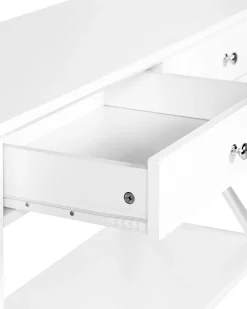 Pöydät<Beliani Konsolipoyta 2 Laatikkoa Valkoinen Avenue