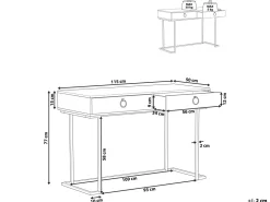 Säilytys<Beliani Konsolipoyta 2 Laatikkoa Valkoinen/Kulta Westport