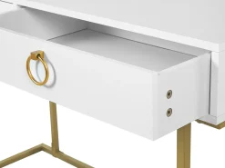 Säilytys<Beliani Konsolipoyta 2 Laatikkoa Valkoinen/Kulta Westport