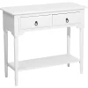Discount Beliani Konsolipoyta 2 Laatikkoa Valkoinen Lowell