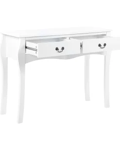 Pöydät<Beliani Konsolipoyta 2 Laatikkoa Valkoinen Klawock