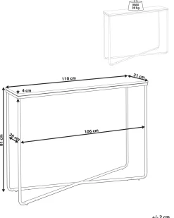 Pöydät<Beliani Konsolipoyta Harmaa/Musta Lakota