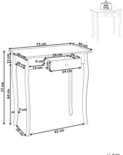 Cheap Beliani Konsolipoyta Laatikko Valkoinen Albia