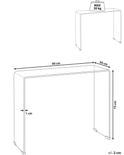 Pöydät<Beliani Konsolipoyta Lasi Kirkas Kendall
