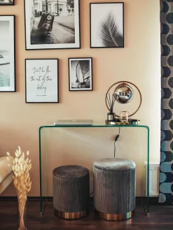 Pöydät<Beliani Konsolipoyta Lasi Kirkas Kendall