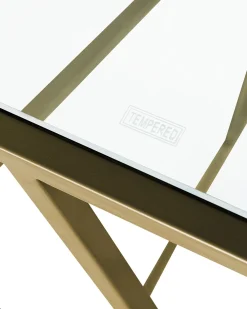 Store Beliani Konsolipoyta Lasitasolla Metalli Kulta Orland