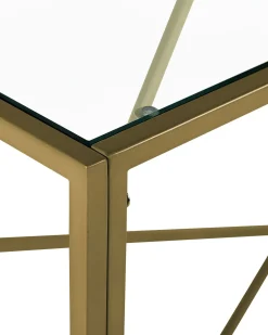 Store Beliani Konsolipoyta Lasitasolla Metalli Kulta Orland