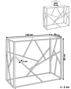 Store Beliani Konsolipoyta Lasitasolla Metalli Kulta Orland