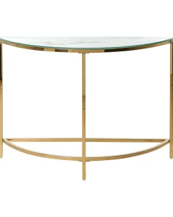 Pöydät<Beliani Konsolipoyta Marmorikuvio Valkoinen/Kulta Orita