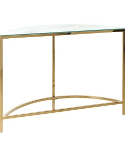 Pöydät<Beliani Konsolipoyta Marmorikuvio Valkoinen/Kulta Orita