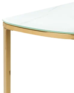 Pöydät<Beliani Konsolipoyta Marmorikuvio Valkoinen/Kulta Orita