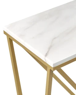 Hot Beliani Konsolipoyta Marmorikuvio Valkoinen/Kulta Hazen