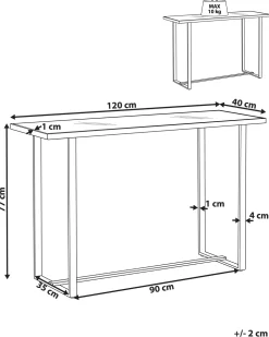 Sale Beliani Konsolipoyta Marmorikuvio Valkoinen/Hopea Plano