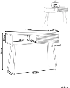Cheap Beliani Konsolipoyta Tumma Puu Perth