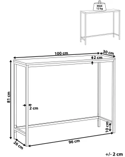 Cheap Beliani Konsolipoyta Tumma Puu/Musta Tulia
