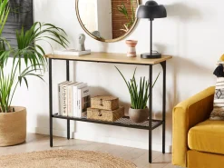 Flash Sale Beliani Konsolipoyta Vaalea Puu/Musta Dorena