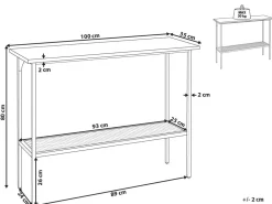 Flash Sale Beliani Konsolipoyta Vaalea Puu/Musta Dorena