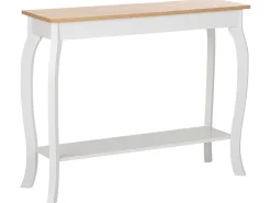 Pöydät<Beliani Konsolipoyta Vaalea Puu/Valkoinen Hartford