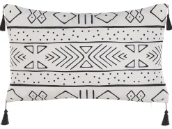 Tekstiilit<Beliani Koristetyyny 2 Kpl 30 X 50 Cm Mustavalkoinen Schefflera