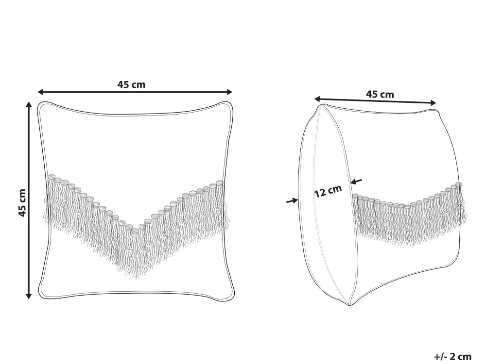 Tekstiilit<Beliani Koristetyyny 45 X 45 Cm Beige Sofca
