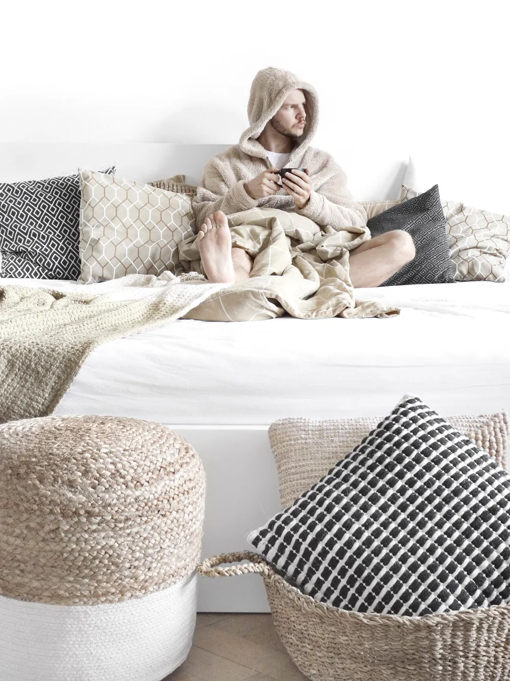 Sale Beliani Koristetyyny 45 X 45 Cm Mustavalkoinen Yoncali