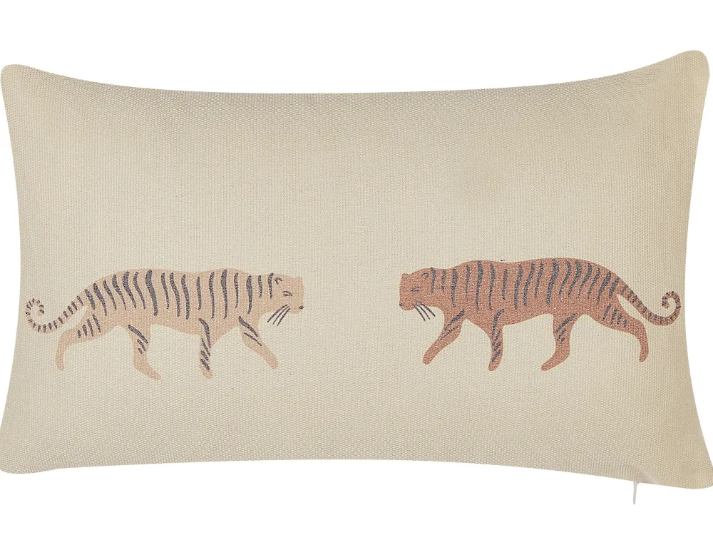 Tekstiilit<Beliani Koristetyyny Beige 30 X 50 Cm 2 Kpl Nierembergia