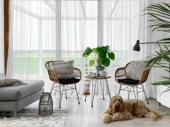 Tekstiilit<Beliani Koristetyyny Beige Kirjailtu 45 X 45 Cm 2 Kpl Villur